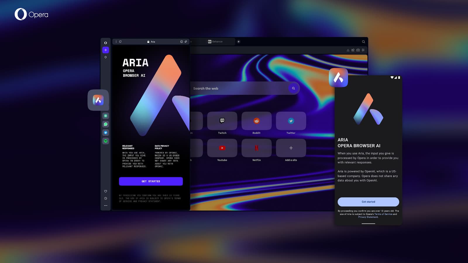 The Aria launch visual from 2023