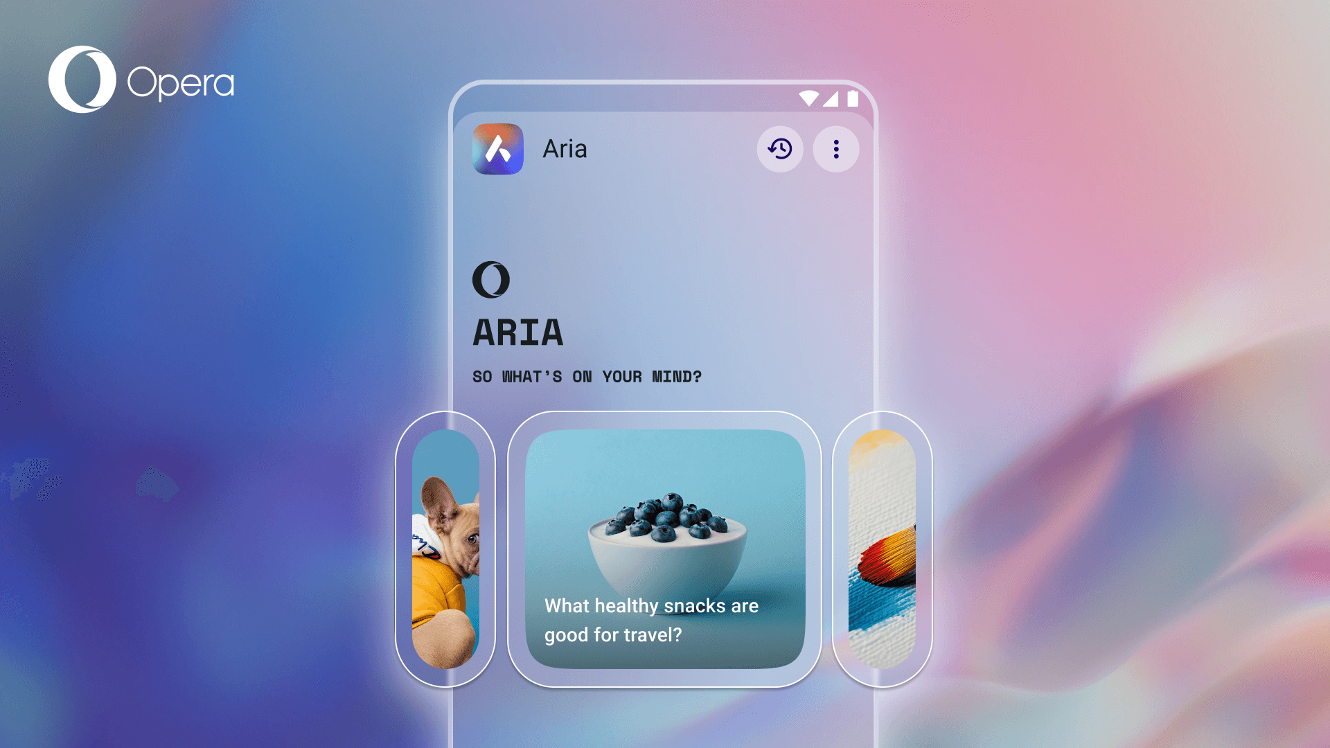 The v88 welcome screen with a carousel of use cases